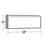 Crossville ChromaColor 12-Pack Chocolate Porcelain Bullnose Trim Tile (4-in x 12-in) - Super Arbor