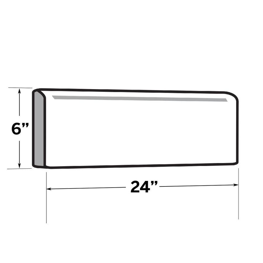 Crossville EnGarde 12-Pack Copper Porcelain Bullnose Trim Tile (6-in x 24-in) - Super Arbor