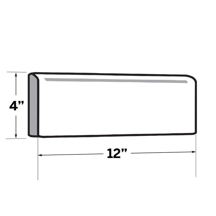 Crossville Playground 34-Pack Chocolate/Gloss Ceramic Bullnose Trim Tile (4-in x 12-in) - Super Arbor