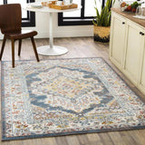 Surya Ankara 7 x 9 Grey Indoor Medallion Oriental Area Rug - Super Arbor