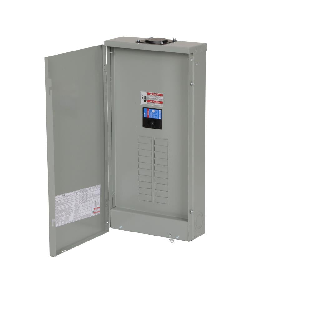 Eaton Type BR 200-Amp 20-space load center - angle view