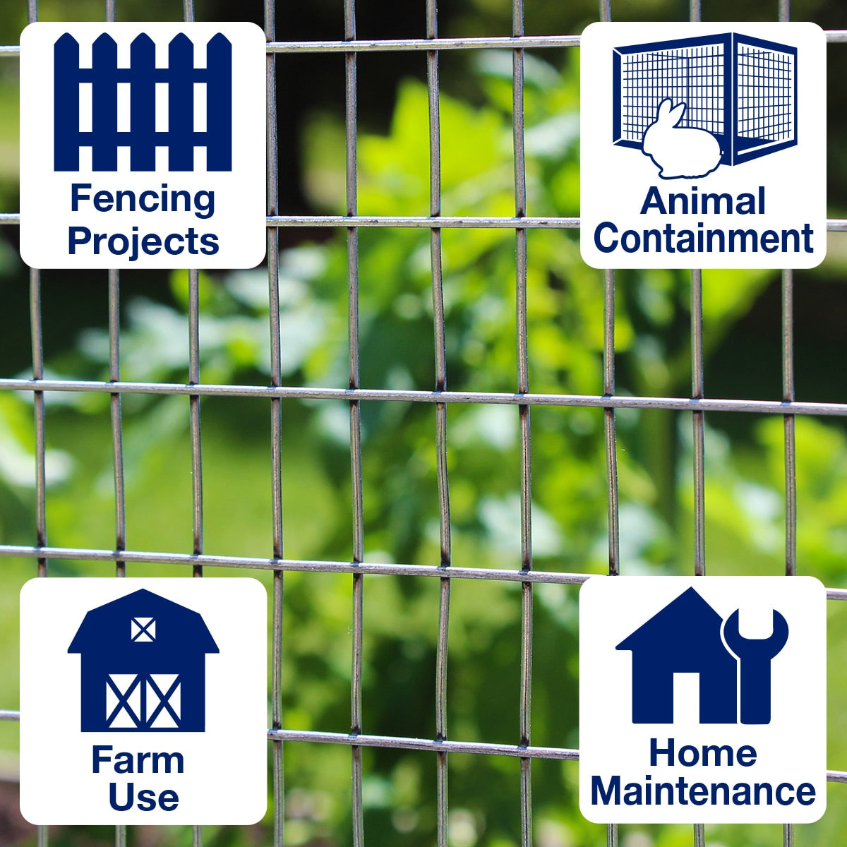 IRONRIDGE Galvanized Steel Welded Wire Rolled Fencing - 10ft x 2.5ft