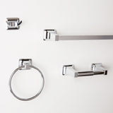 Project Source Seton 4-Piece Chrome Decorative Bathroom Hardware Set, 24-in Towel Bar