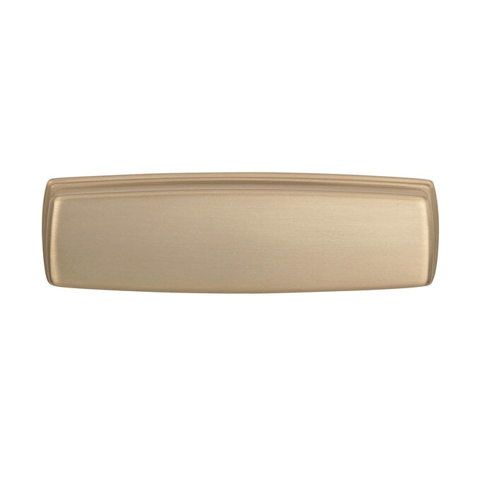 Amerock Kane 3-3/4-in (96mm) Center to Center Golden Champagne Rectangular Cup Drawer Pull