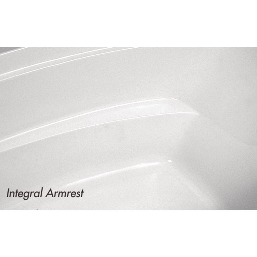 Morandi 60 in. Acrylic Left Front Drain Corner Drop-In Whirlpool Bathtub in White - Super Arbor
