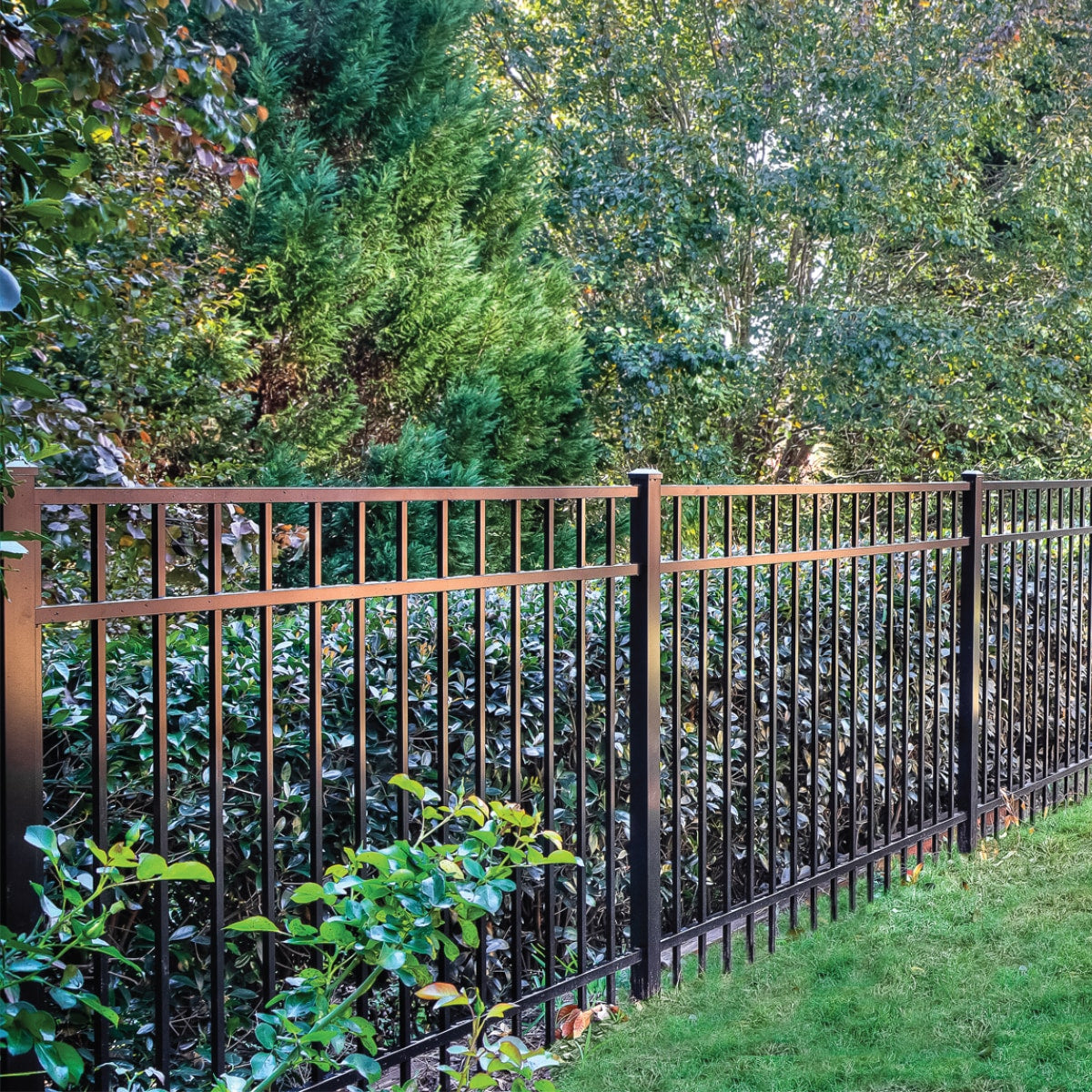 Ironcraft 6-ft H x 2-in W Black Powder Coat Aluminum Yard End Fence Post