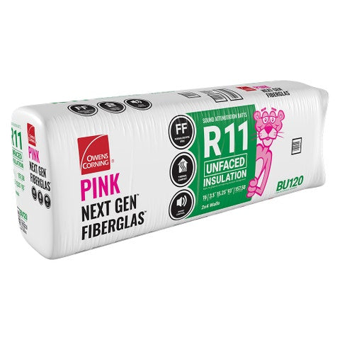 Owens Corning R-11 Unfaced Fiberglass Insulation Batts, 3.5 in. x 15.25 in. x 93 in. (5 Bags)