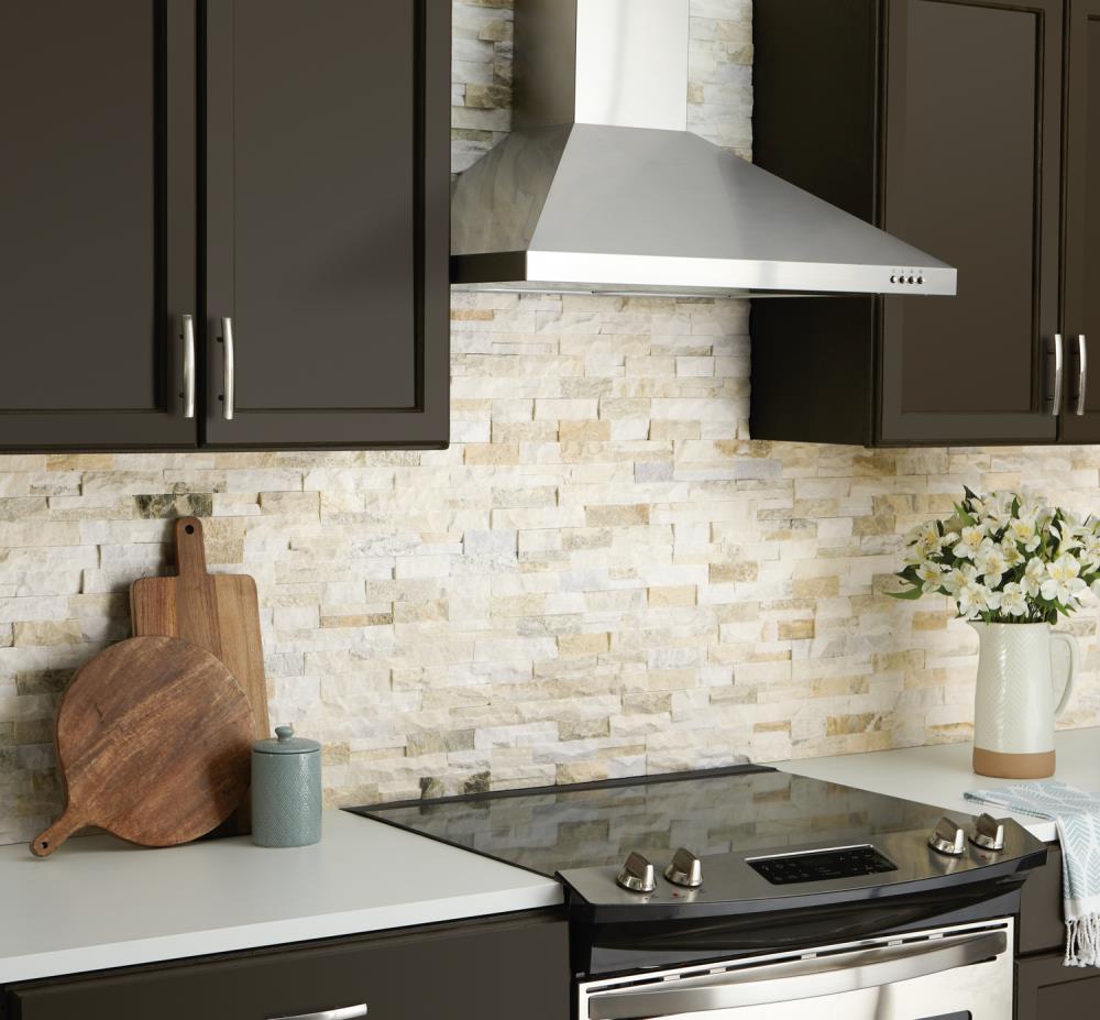 American Olean Rockland Soft Sand 5-in x 13-in Unglazed Natural Marble Brick Mosaic Wall Tile, 6-Pack (2.7-sq ft/carton)