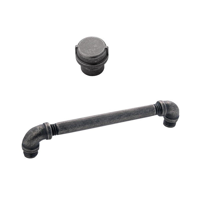 Hickory Hardware Pipeline 3-in (76mm) Center to Center Black Nickel Vibed Rectangular Bar Drawer Pull