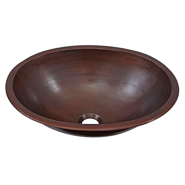 SINKOLOGY Schrodinger 17 in. Undermount or Drop-In Solid Copper Bathroom Sink in Aged Copper