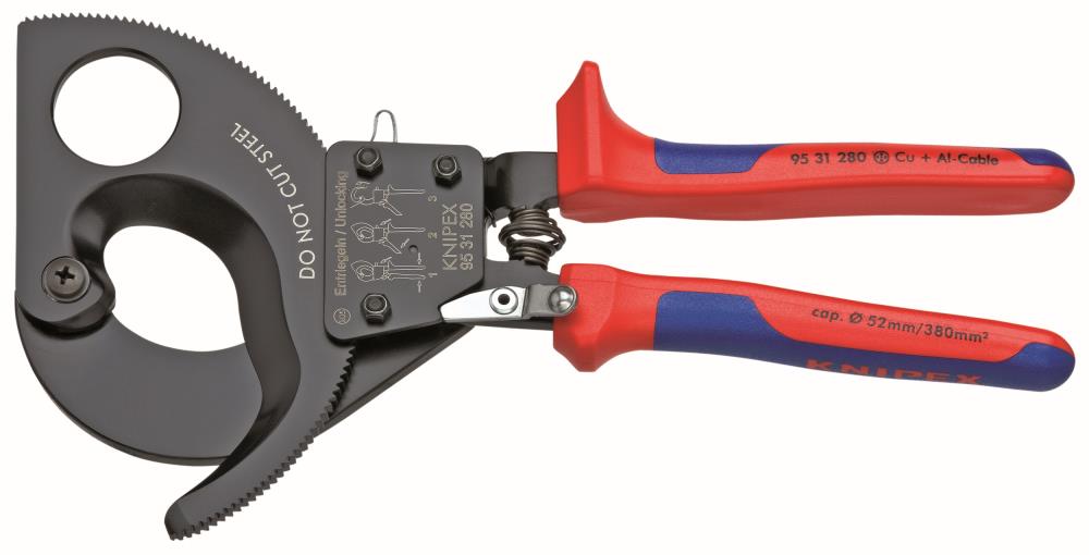 KNIPEX Ratchet Cable Cutting Pliers, 11 in