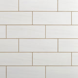 San Giorgio Belucci Bianca Polished Ceramic Tile, 6 x 18 - High Gloss Wall Tile