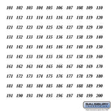 Self-Adhesive Numbers Sheet for Americana Mailboxes - 1 to 100 Series