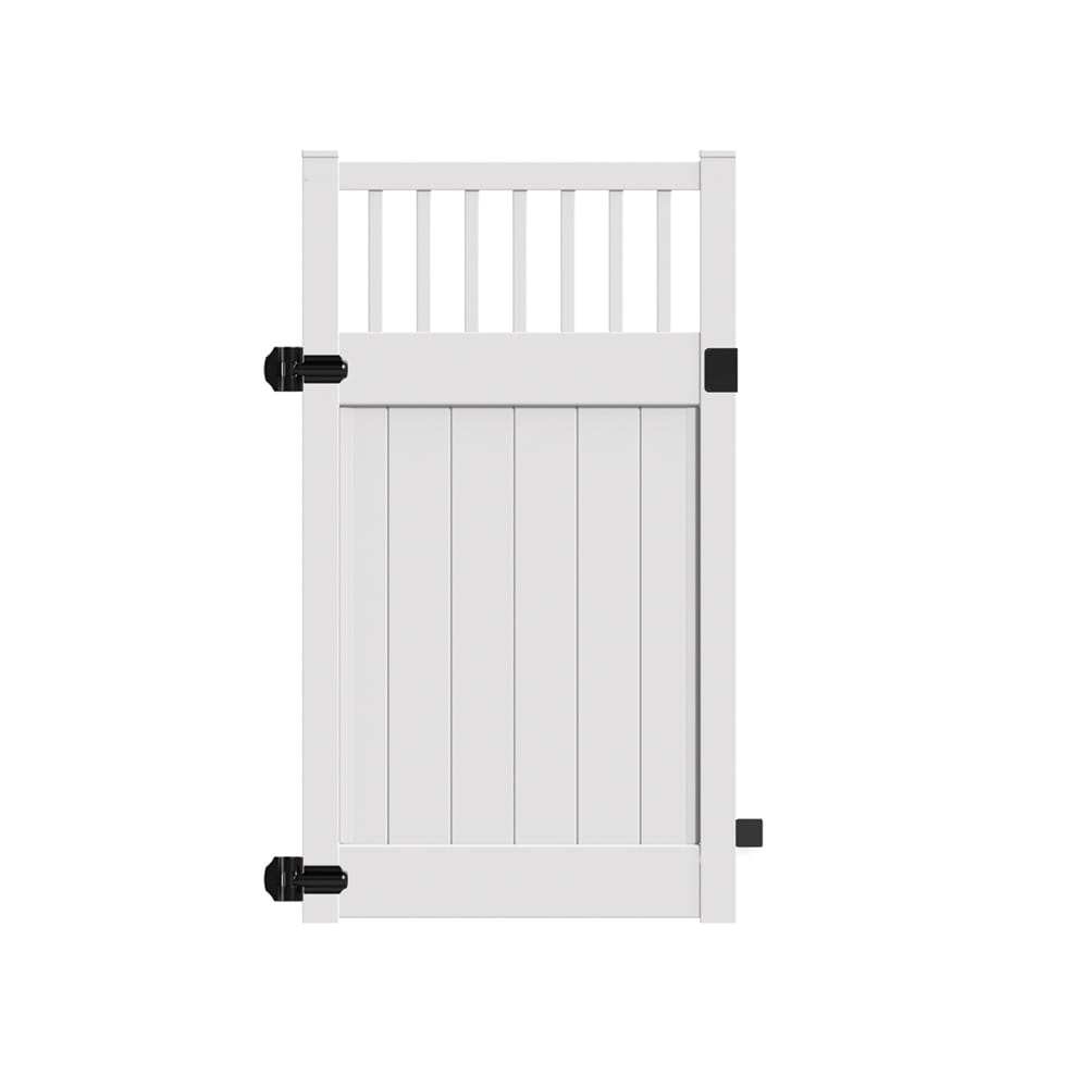 Freedom Portsmouth 6-ft H x 4-ft W White Vinyl Fence Gate Kit (Unassembled)