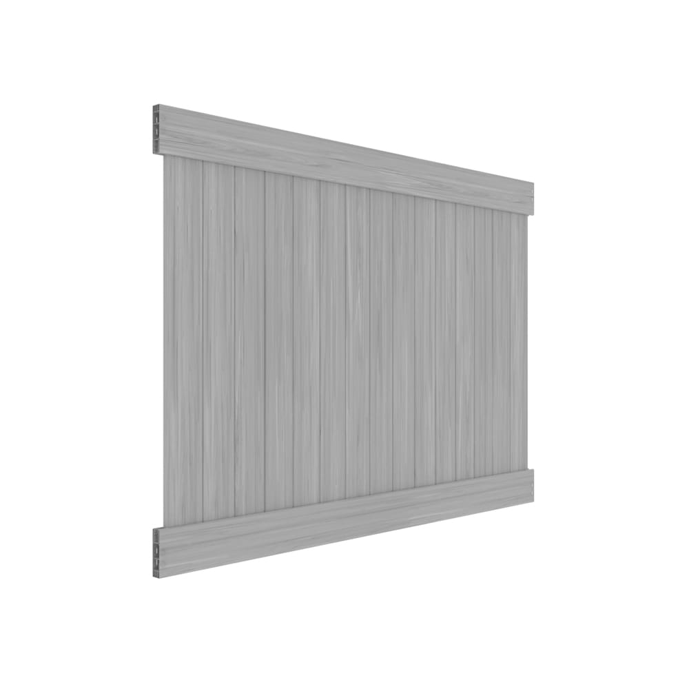 Freedom Bolton 6-ft H x 8-ft W Driftwood Privacy Vinyl Fence Panel (Unassembled)