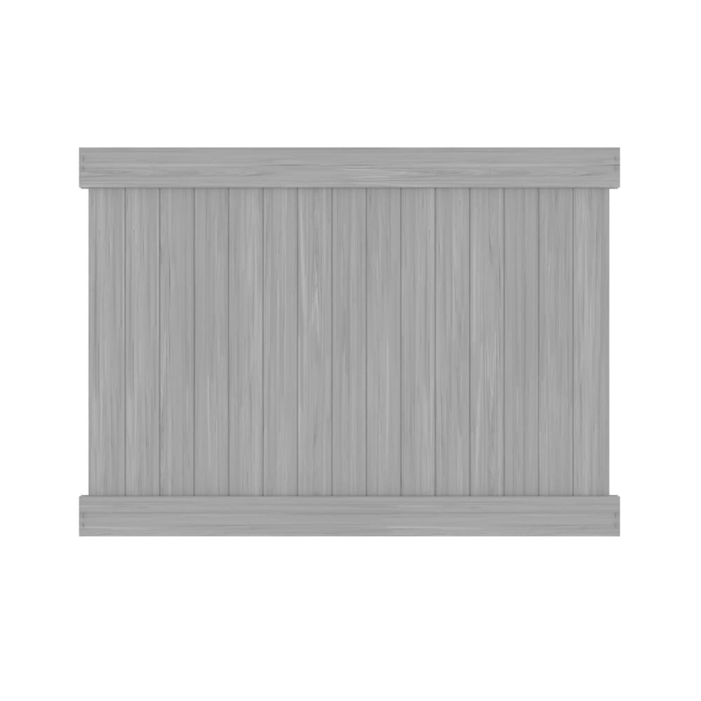 Freedom Bolton 6-ft H x 8-ft W Driftwood Privacy Vinyl Fence Panel (Unassembled)