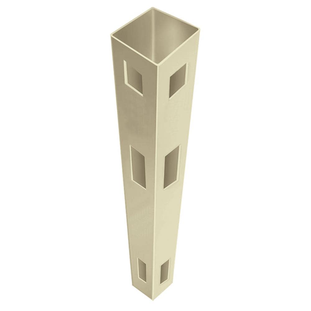 Freedom Portsmouth 9-ft H x 5-in W Sand Vinyl Corner Fence Post (Assembled)