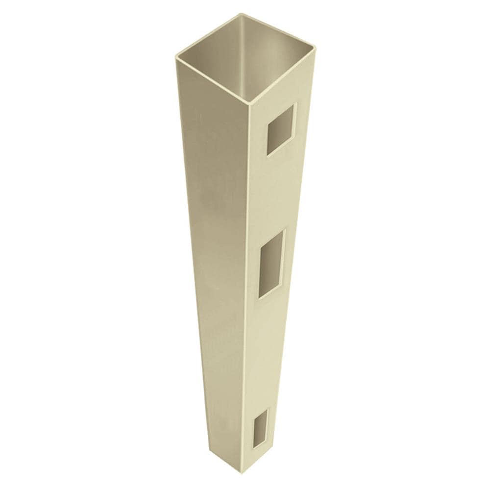 Freedom Portsmouth 9-ft H x 5-in W Sand Vinyl End Fence Post (Assembled)