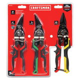 CRAFTSMAN 60CrV Aviation Tin Snips 3‑Piece Set (CMHT73558)
