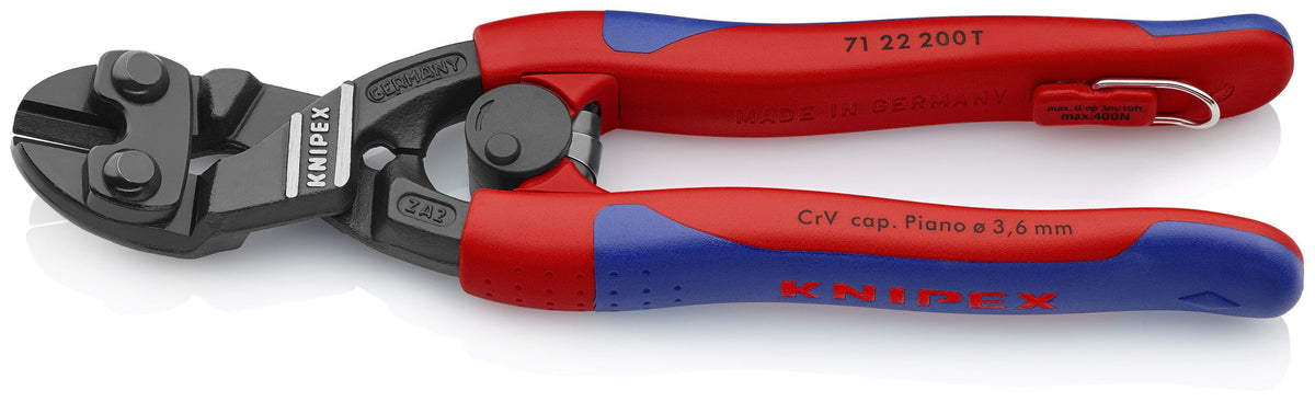 KNIPEX CoBolt 8-in Cutting Pliers with Tether Attachment, 71 22 200 T