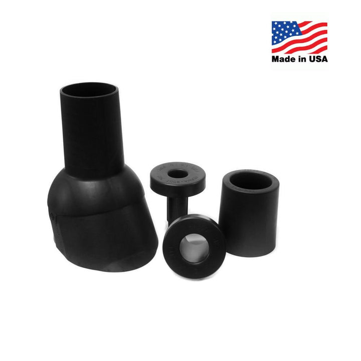 Perma-Boot 3-in-1 Plastic Vent Pipe Flashing, Fits 1-1/2 in, 2 in & 3 in Pipes, 9.75 in Length - Black
