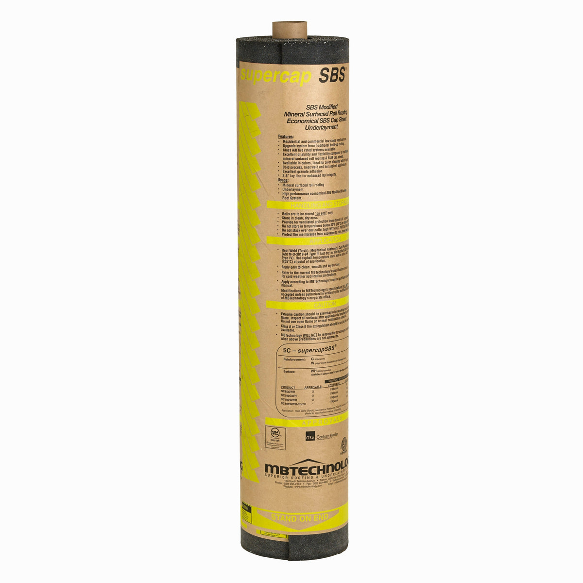 supercap SBS 3.3-ft W x 33.3-ft L Buff Roll Roofing, 100-sq ft Coverage