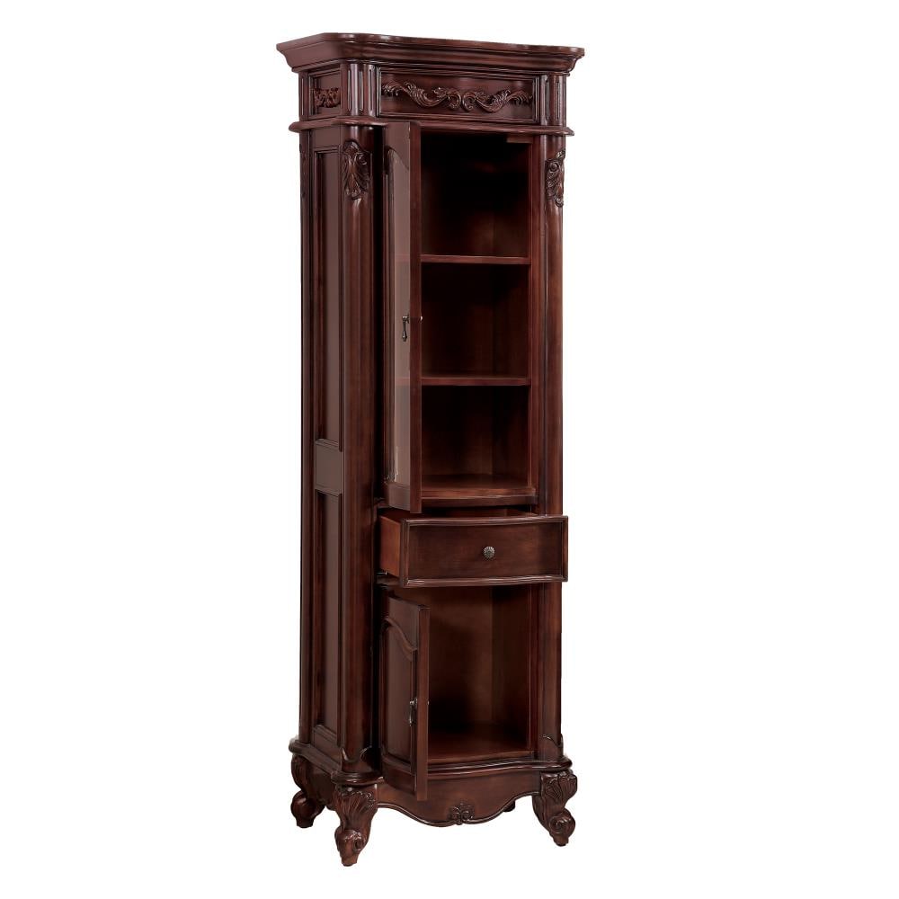 Avanity Provence 19.2-in W x 72-in H x 24-in D Antique Cherry Poplar Freestanding Linen Cabinet