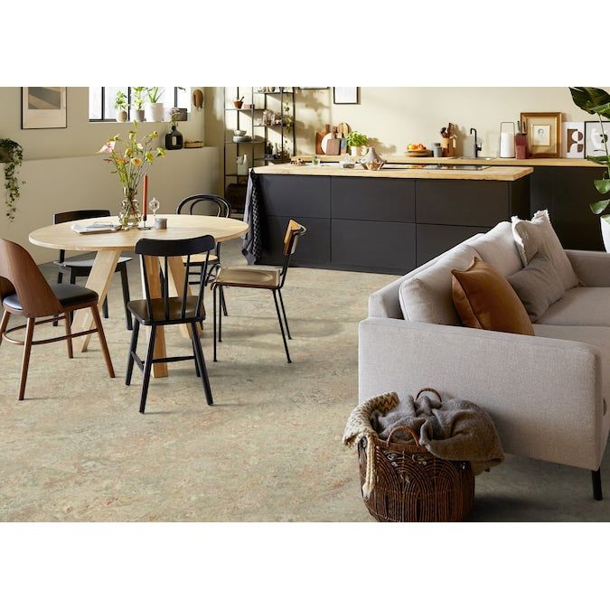 Forbo Flooring Systems Marmoleum Cinch Loc Seal Agate 10-mm T x 12-in W x 12-in L Waterproof Tile Look Laminate Flooring (6.78-sq ft / Carton)
