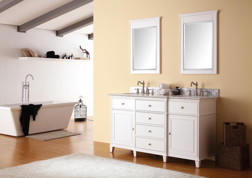 Avanity Windsor 60-in White Bathroom Vanity Cabinet