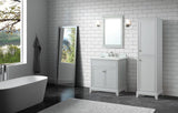 Aurora White 31 in. Vanity with Carrara Top