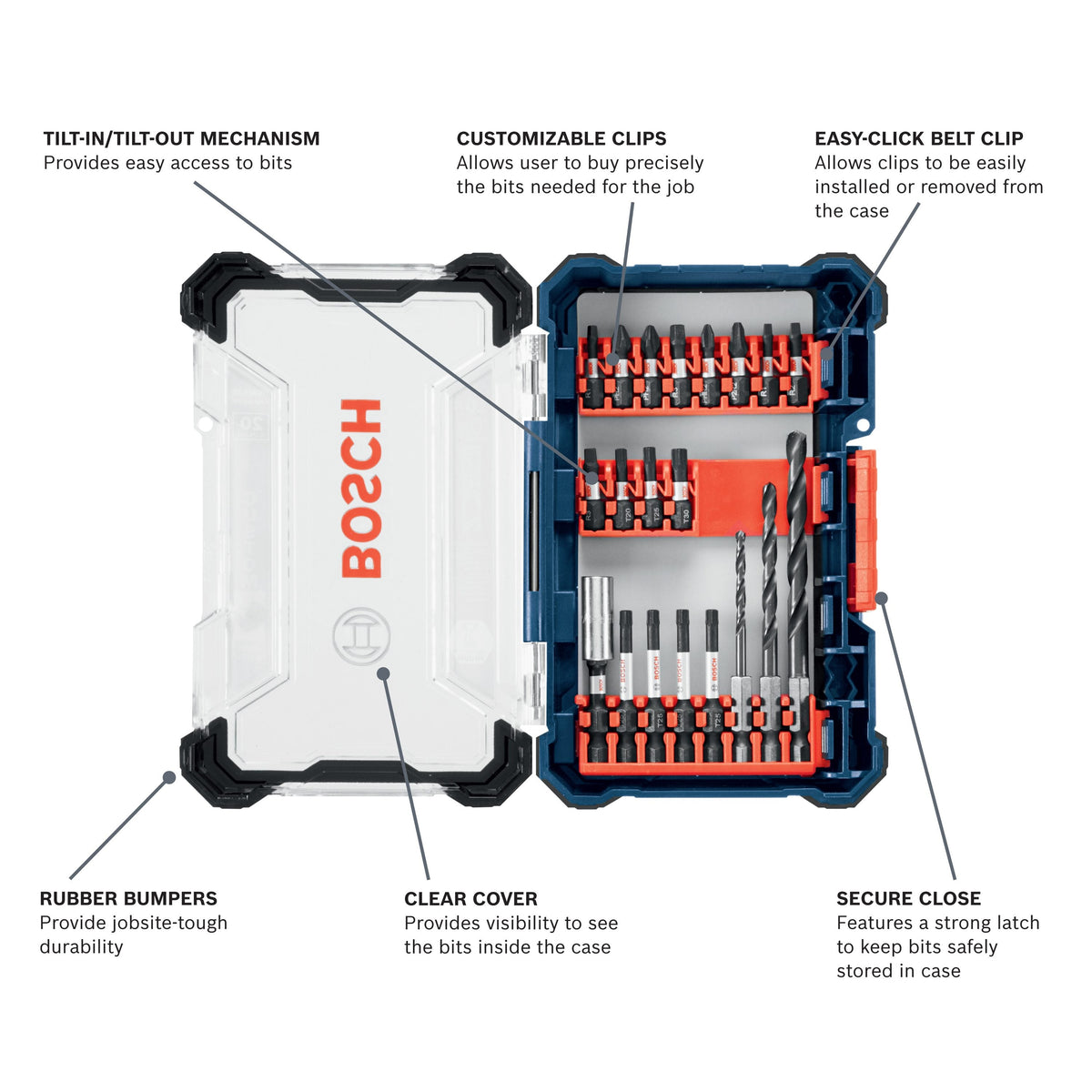 Bosch Custom Case 20-Piece 1/4-in Impact Driver Bit Set
