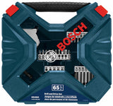 Bosch 65-Piece High-Speed Steel Hex Shank Screwdriver Bit Set, MS4065