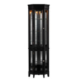 Boston Loft Furnishings Nakasi Transitional Black Wood Pine Curio Cabinet