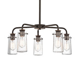 Kichler Braelyn 5-Light Antique Bronze Farmhouse Chandelier