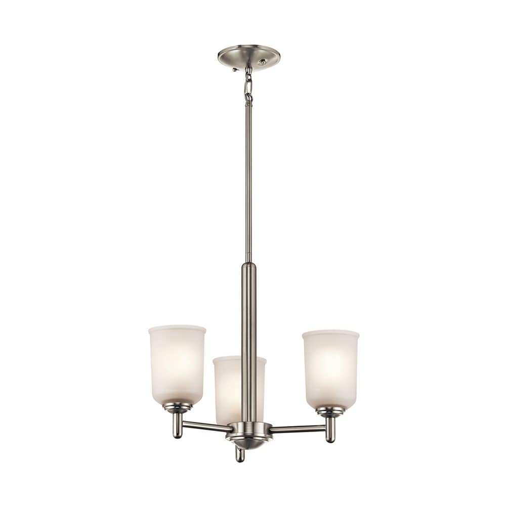 Kichler Shailene 3-Light Brushed Nickel Transitional Chandelier