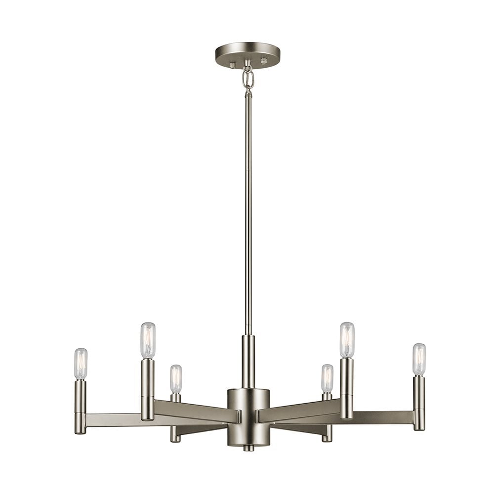 Kichler Erzo 6-Light Satin Nickel Modern/Contemporary Chandelier