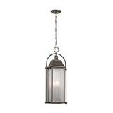 Kichler Harbor Row Olde Bronze Traditional Clear Glass Lantern Pendant Light, 25.75-in x 10.5-in