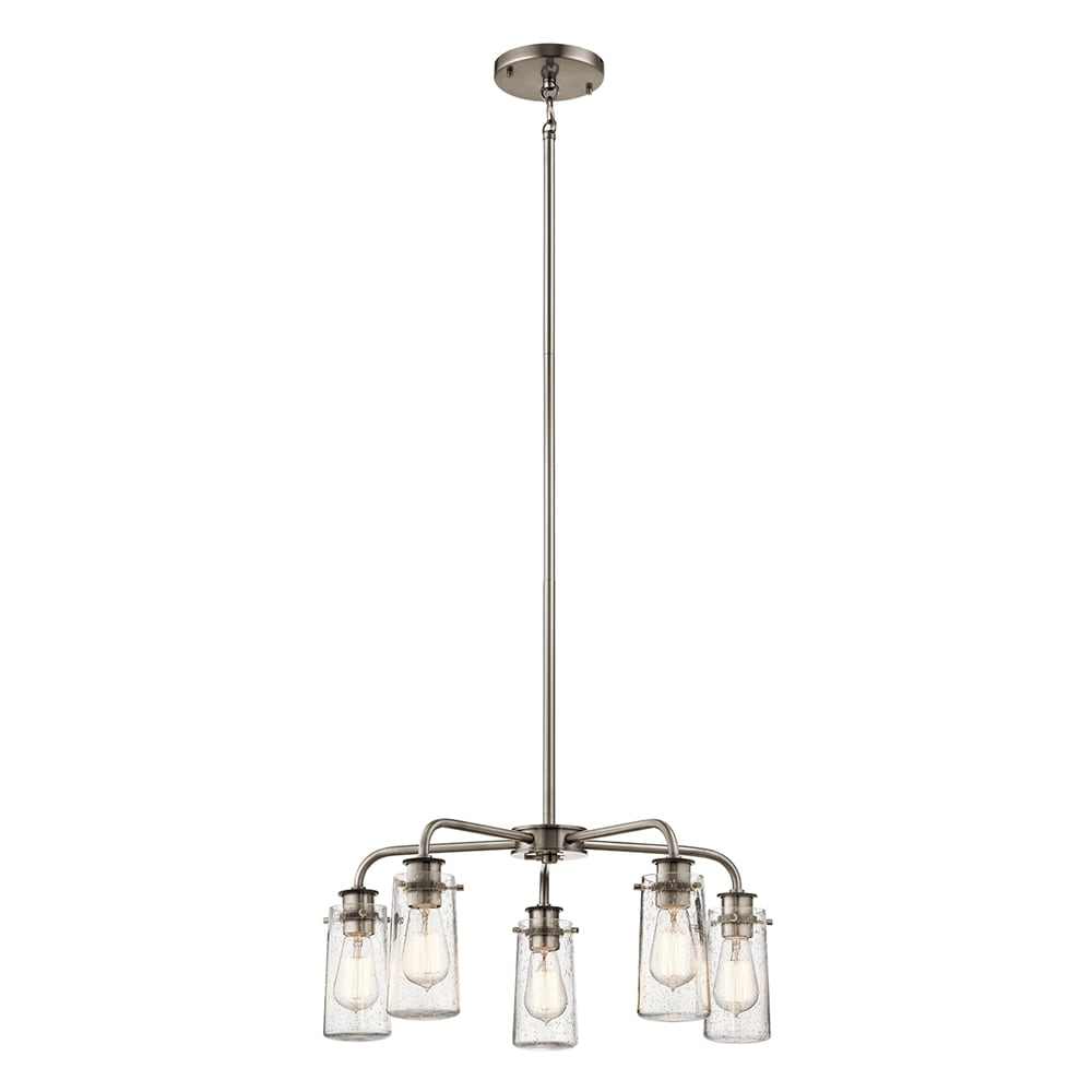 Kichler Braelyn 5-Light Pewter Modern/Contemporary Chandelier