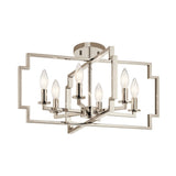 Kichler Downtown Deco 6-Light Polished Nickel Transitional Chandelier