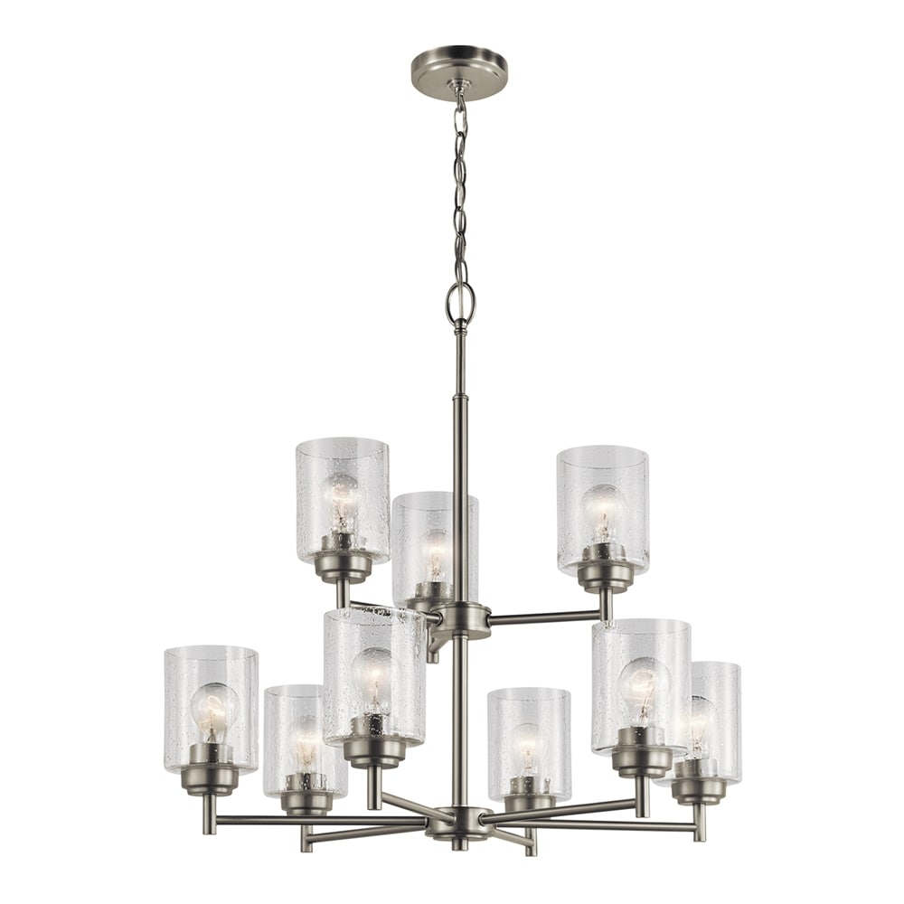 Kichler Winslow 9-Light Brushed Nickel Modern/Contemporary Chandelier
