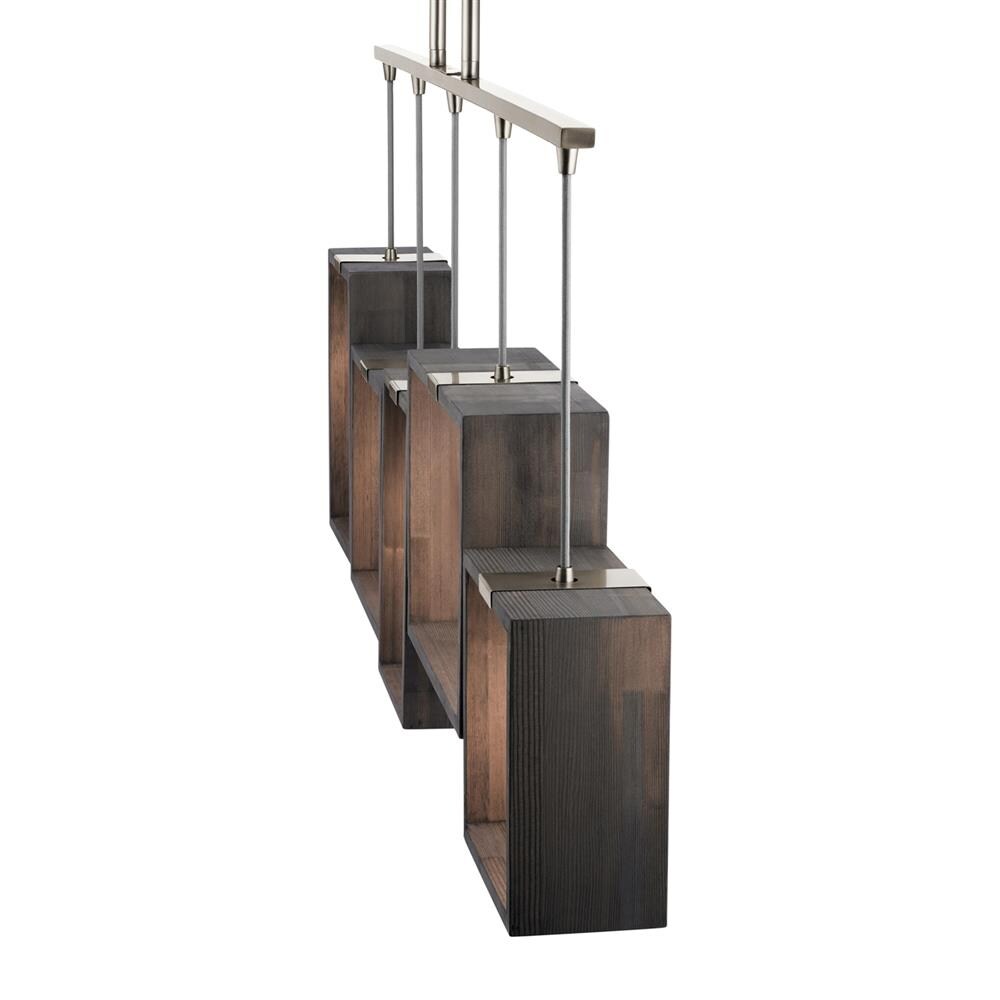 Kichler Industrial Frames Classic Pewter 5-Light Linear Kitchen Island Pendant, 44.5-in