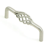 Stone Mill Hardware Stockbridge Birdcage 3-3/4-in (96mm) Center to Center Satin Nickel Arch Birdcage Drawer Pull