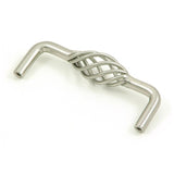 Stone Mill Hardware Stockbridge Birdcage 3-3/4-in (96mm) Center to Center Satin Nickel Arch Birdcage Drawer Pull