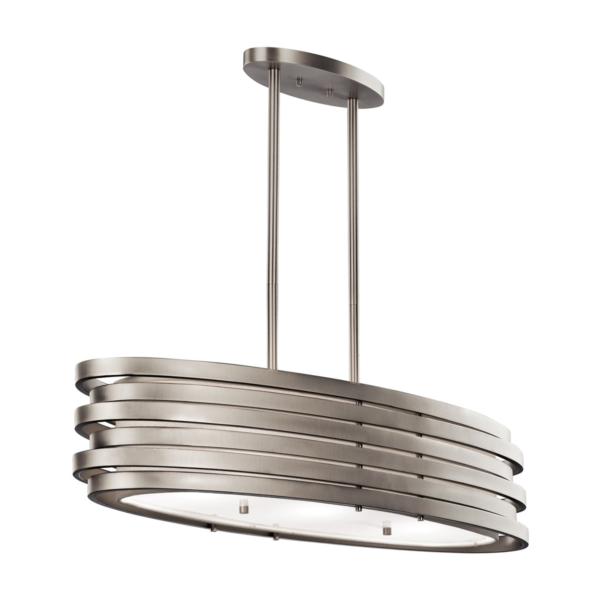 Kichler Roswell 3-Light Brushed Nickel Modern/Contemporary Chandelier