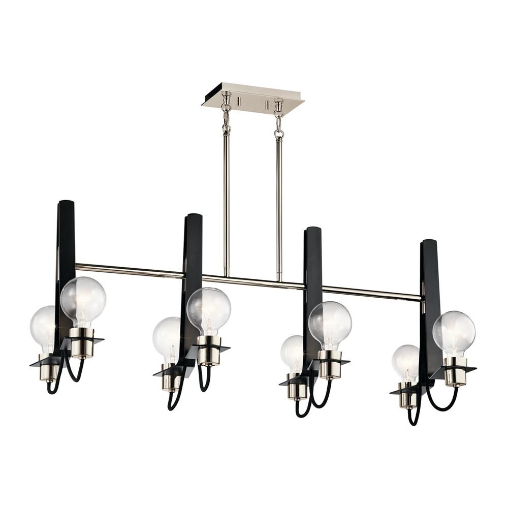 Kichler Arvela Polished Nickel Modern/Contemporary Linear Kitchen Island Light, 38.25-in Width