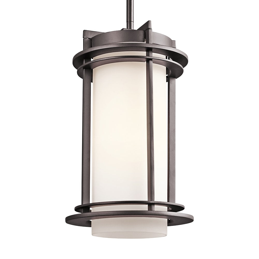 Kichler Pacific Edge Architectural Bronze Traditional Opal Glass Cylinder Pendant Light