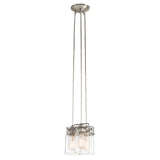 Kichler Brinley 3-Light Brushed Nickel Transitional Clear Glass Jar Mini Hanging Pendant Light
