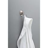Delta Sandover Double Towel Hook with SpotShield Brushed Nickel Finish, 3.31 in H x 4.29 in W x 2.80 in D