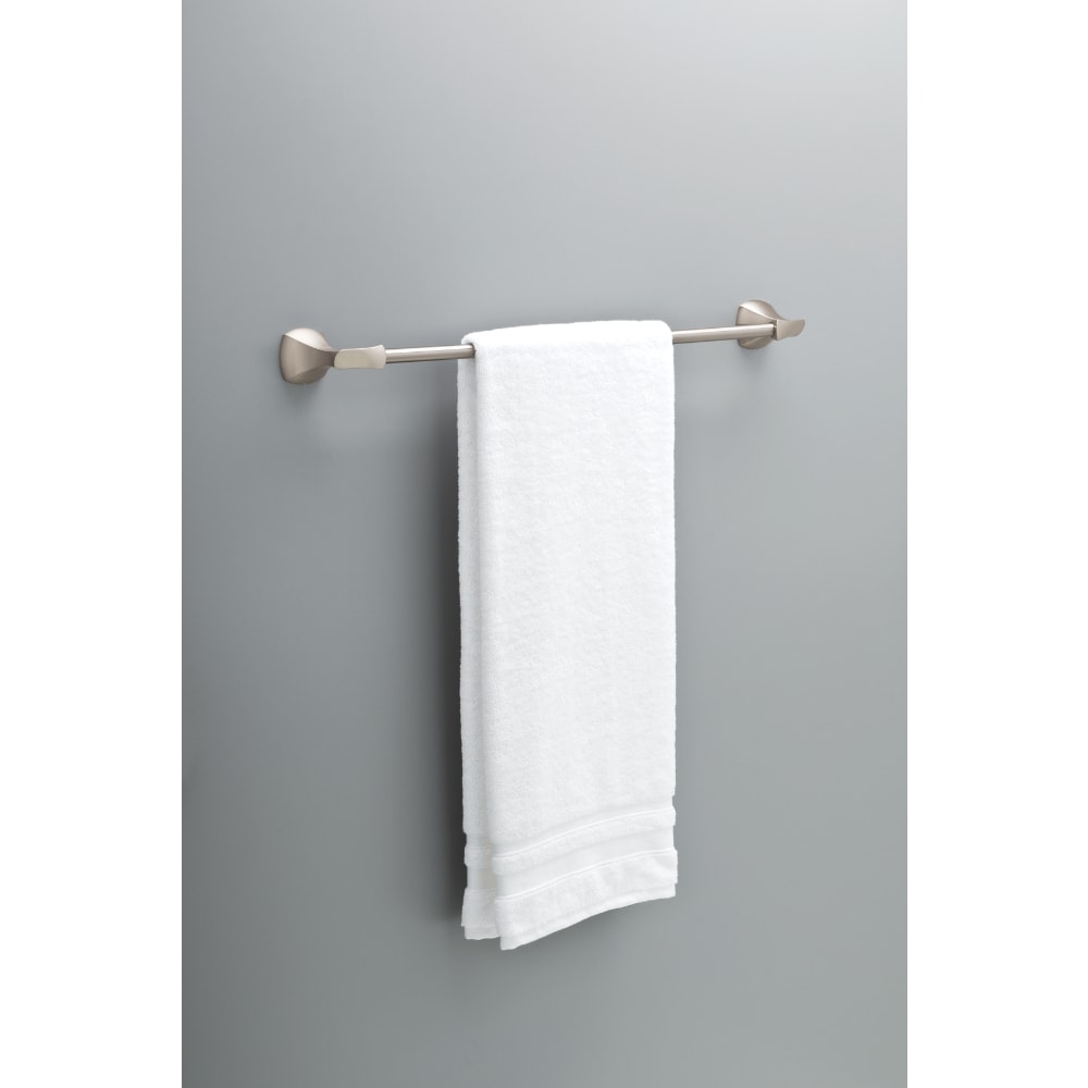 Delta Sandover 24-in SpotShield Brushed Nickel Wall-Mount Single Towel Bar