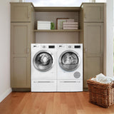 Bosch 800 Series 2.2-cu ft High-Efficiency Stackable Front-Load Washer, White with Chrome Trim, ENERGY STAR